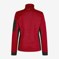 FHB MARIEKE Strick-Fleece-Jacke Damen, rot-schwarz, Gr. M