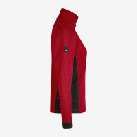 FHB MARIEKE Strick-Fleece-Jacke Damen, rot-schwarz, Gr. M