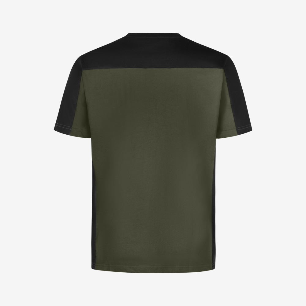 FHB MARC T-Shirt zweifarbig, oliv-schwarz, Gr. XS