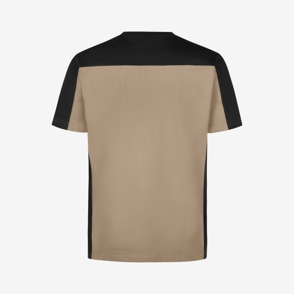 FHB MARC T-Shirt zweifarbig, beige-schwarz, Gr. S