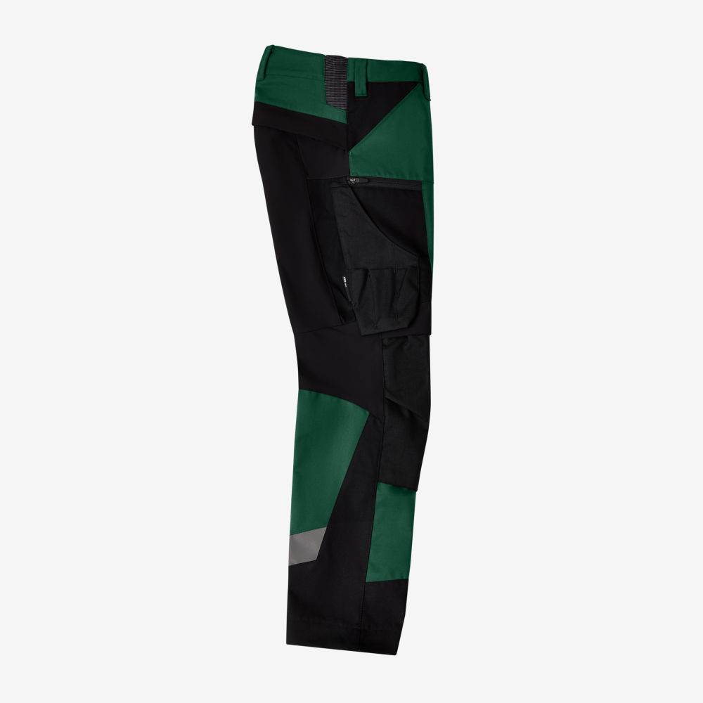 FHB LEO Arbeitshose elastisch, grün-schwarz, Gr. 50