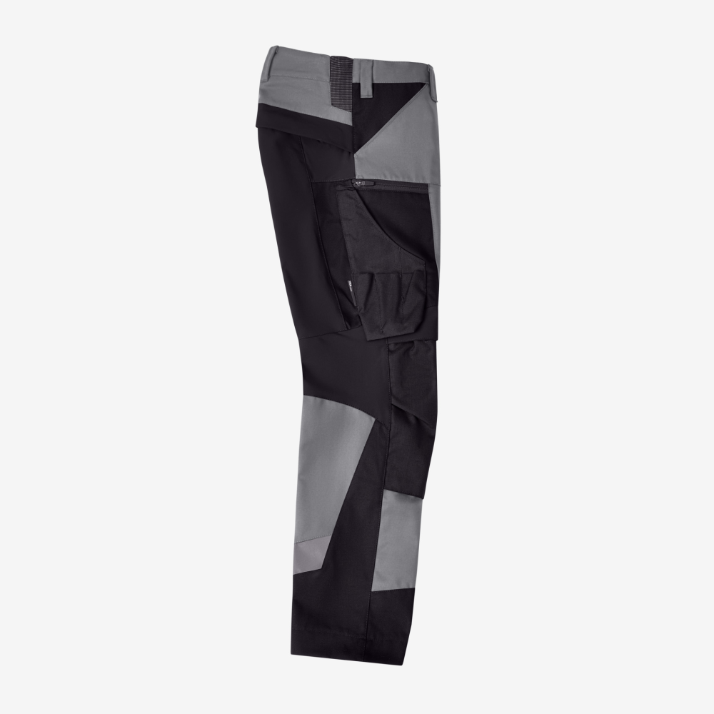 FHB LEO Arbeitshose elastisch, grau-schwarz, Gr. 27