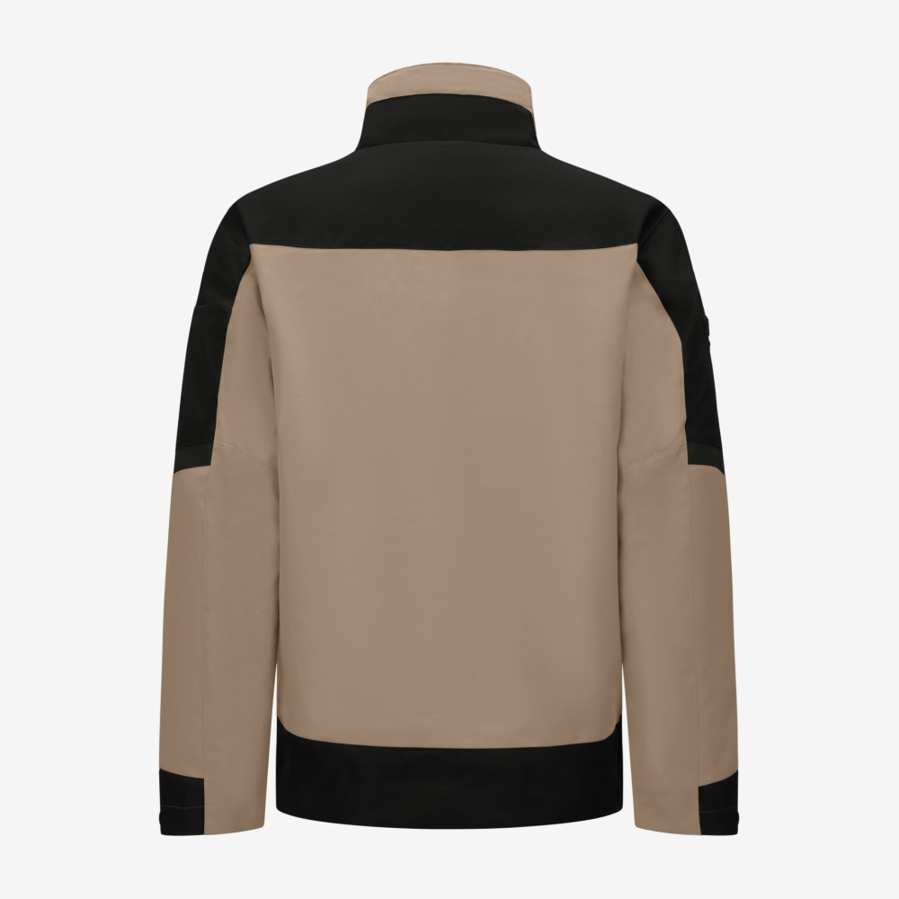 FHB LARS Arbeitsjacke, beige-schwarz, Gr. M