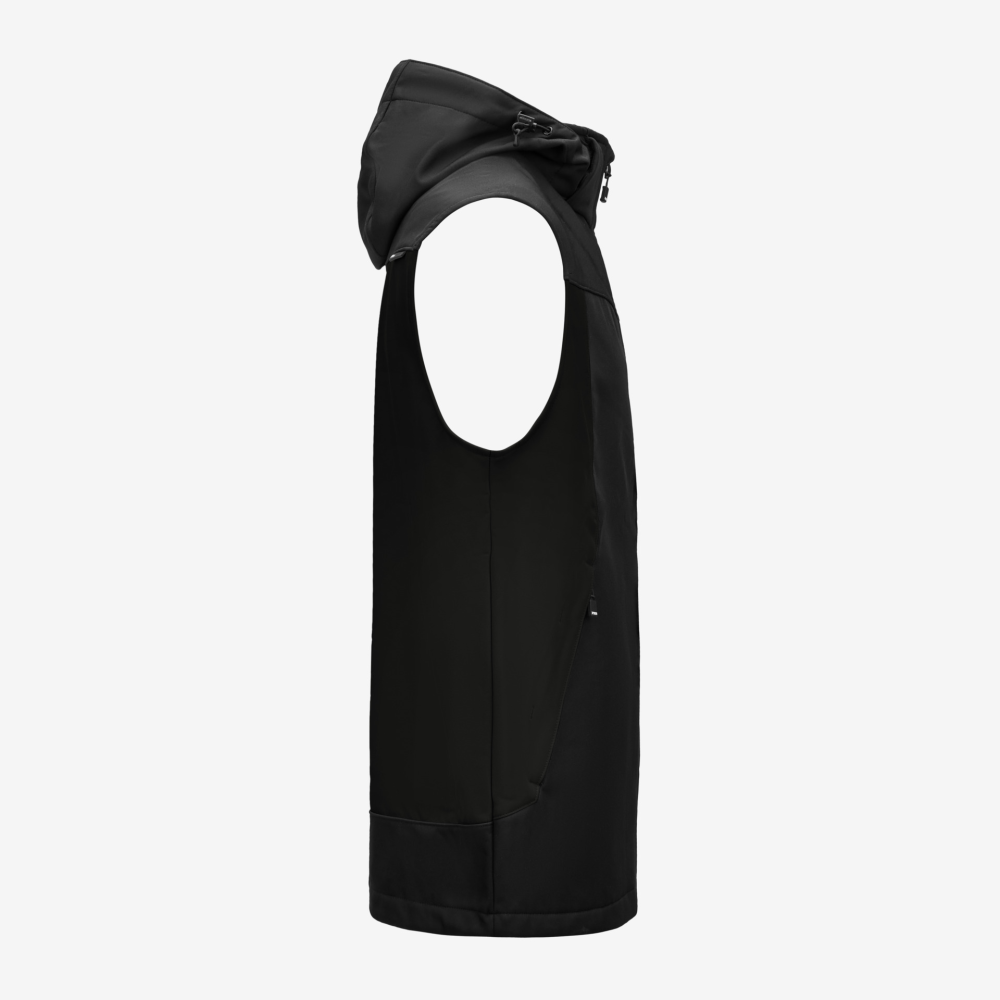 FHB JUSTUS Softshellweste, schwarz-schwarz-RV, Gr. M