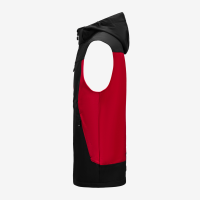 FHB JUSTUS Softshellweste, rot-schwarz, Gr. 3XL