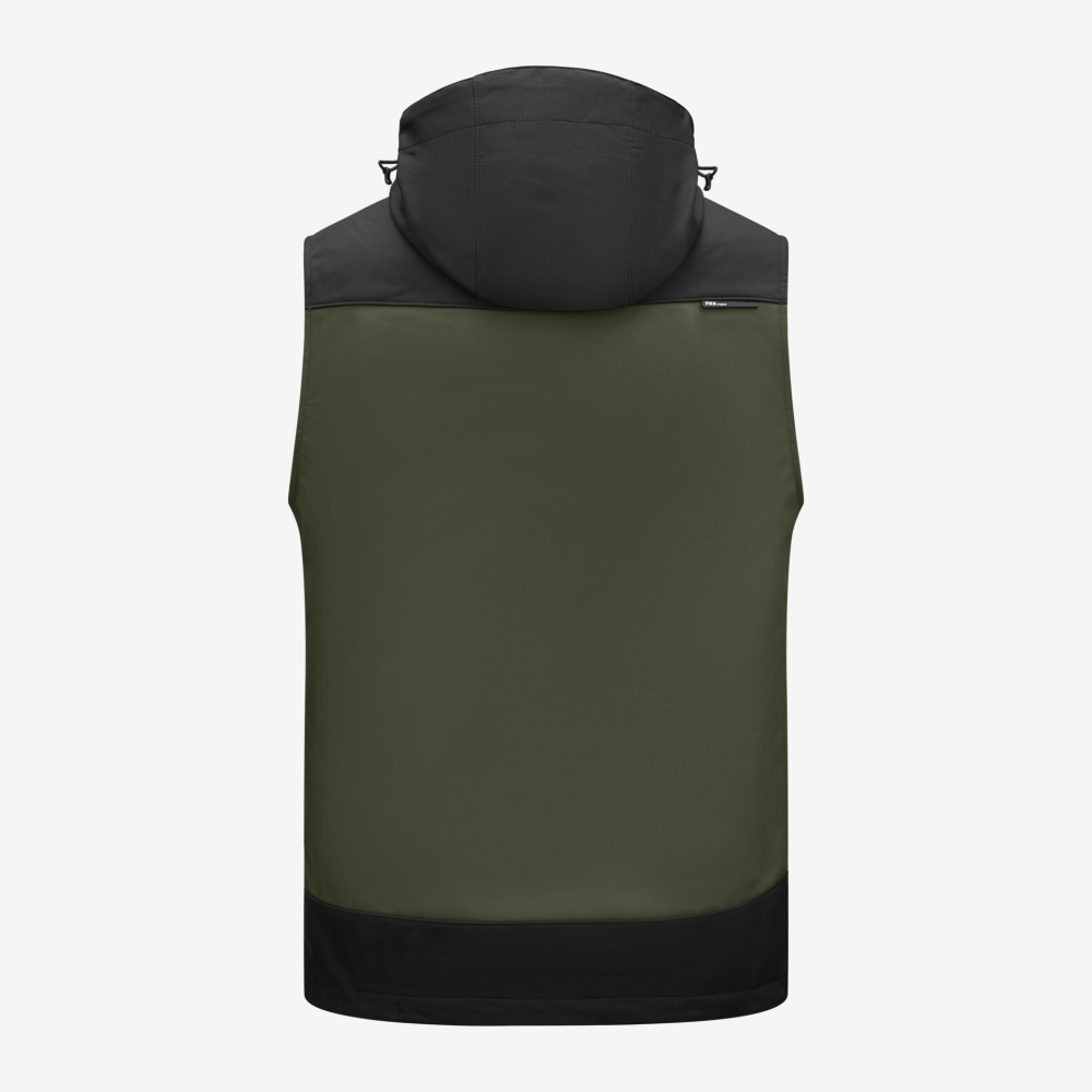 FHB JUSTUS Softshellweste, oliv-schwarz, Gr. XL