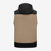 FHB JUSTUS Softshellweste, beige-schwarz, Gr. XL