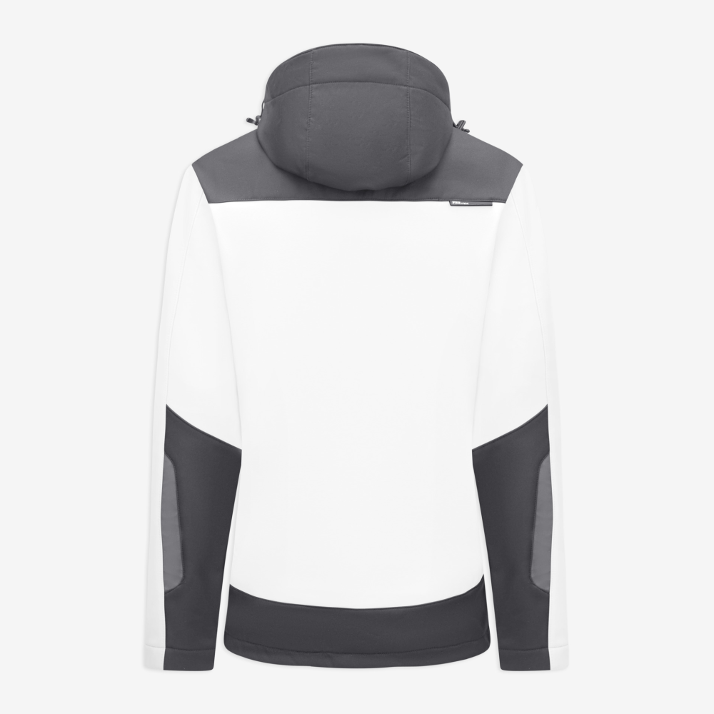 FHB JULIA Softshell-Jacke Damen, weiss-anthrazit, Gr. M