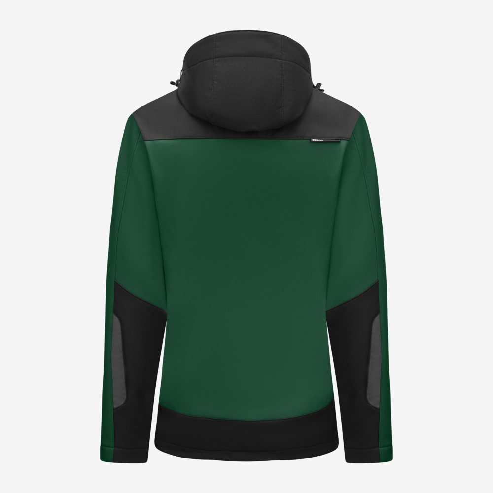 FHB JULIA Softshell-Jacke Damen, grün-schwarz, Gr. 3XL