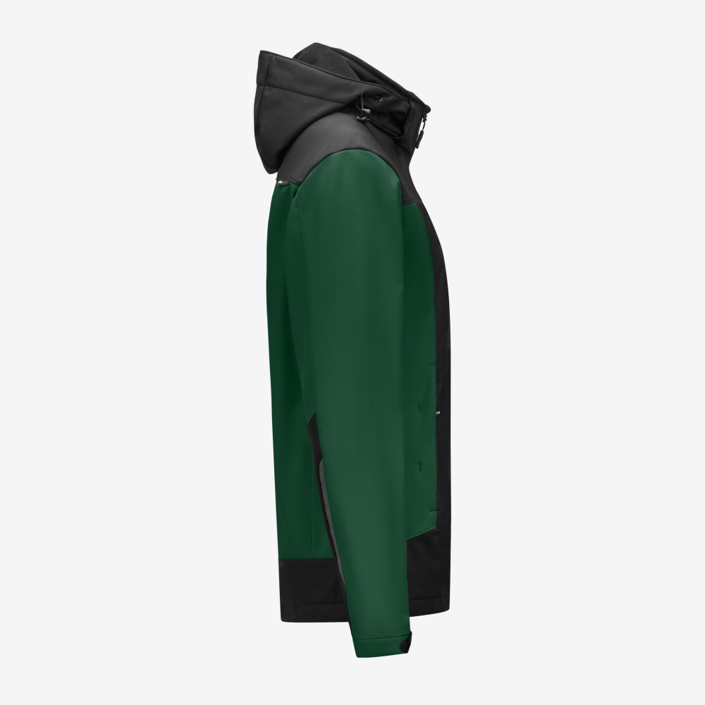 FHB JULIA Softshell-Jacke Damen, grün-schwarz, Gr. 3XL