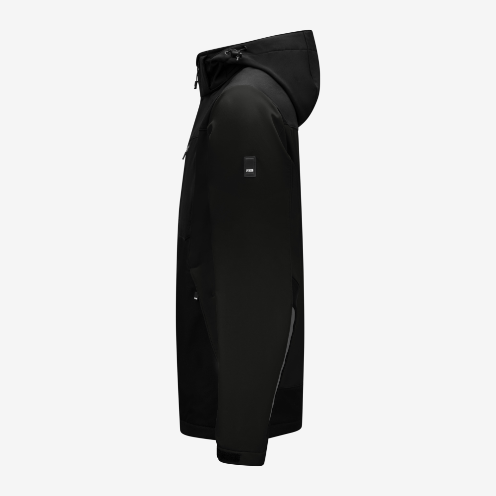 FHB JANNIK Softshelljacke, schwarz-RV schwarz, Gr. 3XL