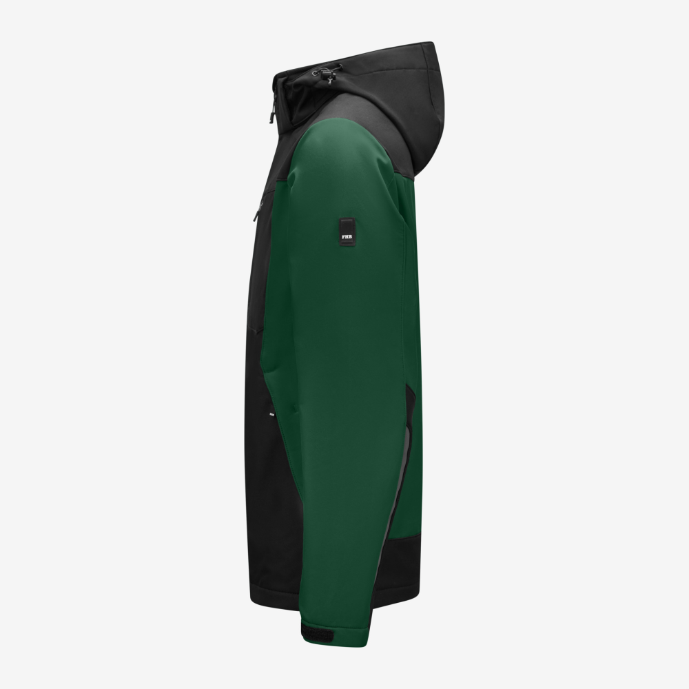 FHB JANNIK Softshelljacke, grün-schwarz, Gr. 3XL