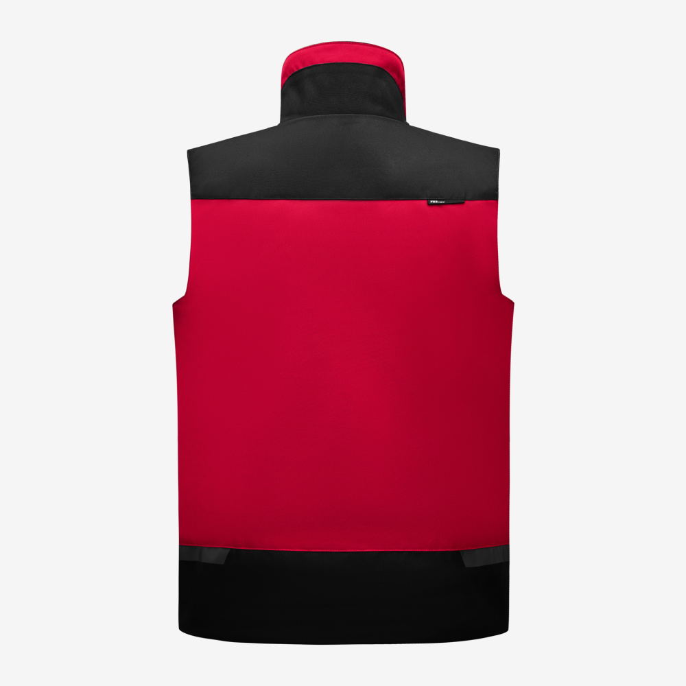 FHB HAUKE Arbeitsweste, rot-schwarz, Gr. XL