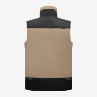 FHB HAUKE Arbeitsweste, beige-schwarz, Gr. 3XL