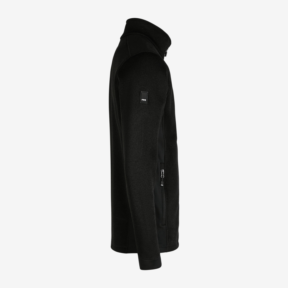 FHB CHRISTOPH Strick-Fleece-Jacke, schwarz, Gr. 5XL