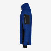 FHB CHRISTOPH Strick-Fleece-Jacke, royalblau-schwarz, Gr. 4XL