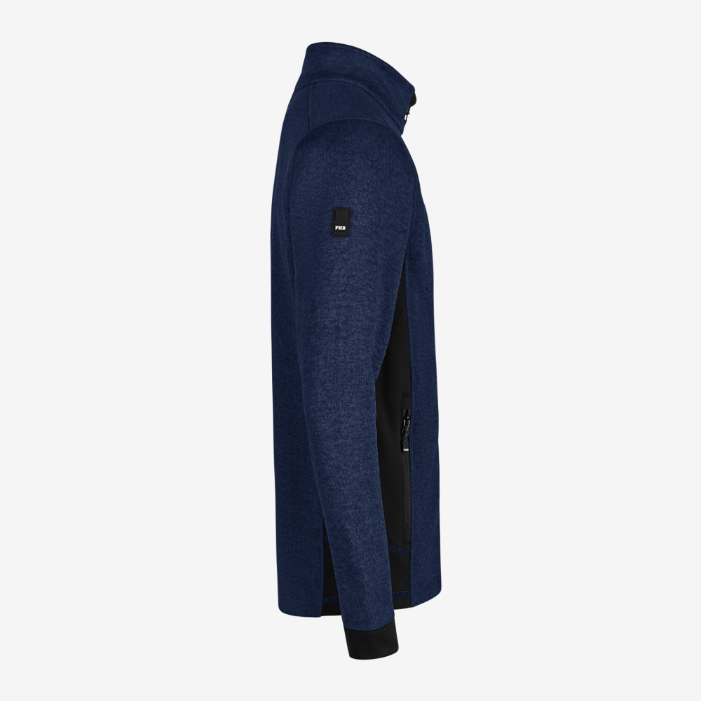 FHB CHRISTOPH Strick-Fleece-Jacke, marine-schwarz, Gr. XS