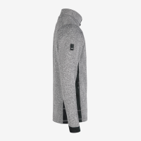 FHB CHRISTOPH Strick-Fleece-Jacke, grau-schwarz, Gr. S