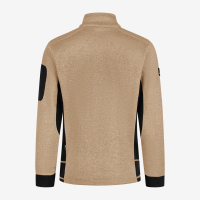 FHB CHRISTOPH Strick-Fleece-Jacke, beige-schwarz, Gr. XS
