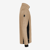 FHB CHRISTOPH Strick-Fleece-Jacke, beige-schwarz, Gr. XS
