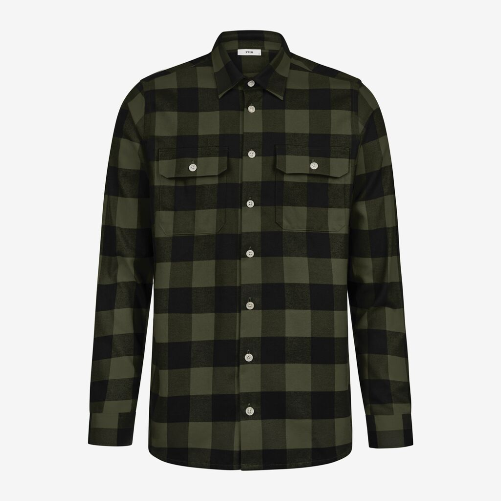 FHB HORST Arbeitshemd oliv-schwarz 2XL