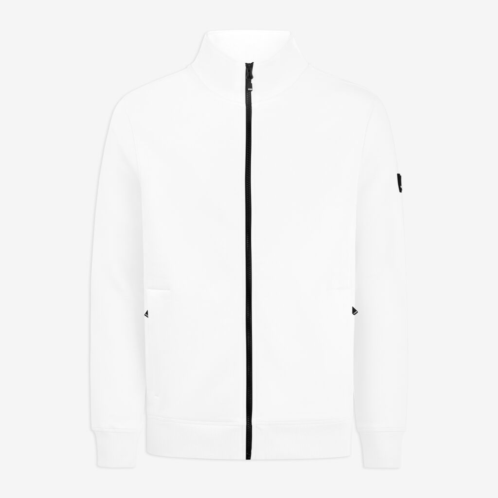 FHB EUGEN Sweat-Jacke unisex weiß M