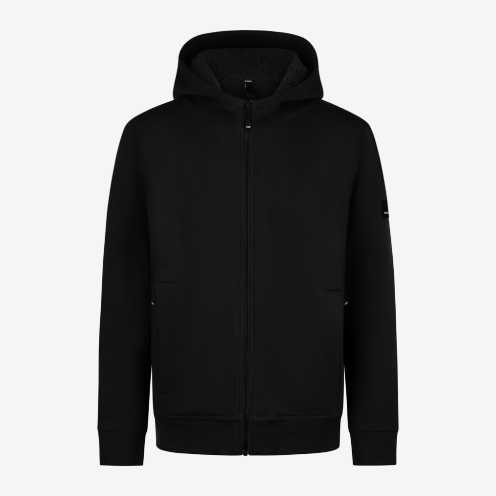 FHB HAJO Hoodie-Jacke mit Webpelz unisex schwarz S