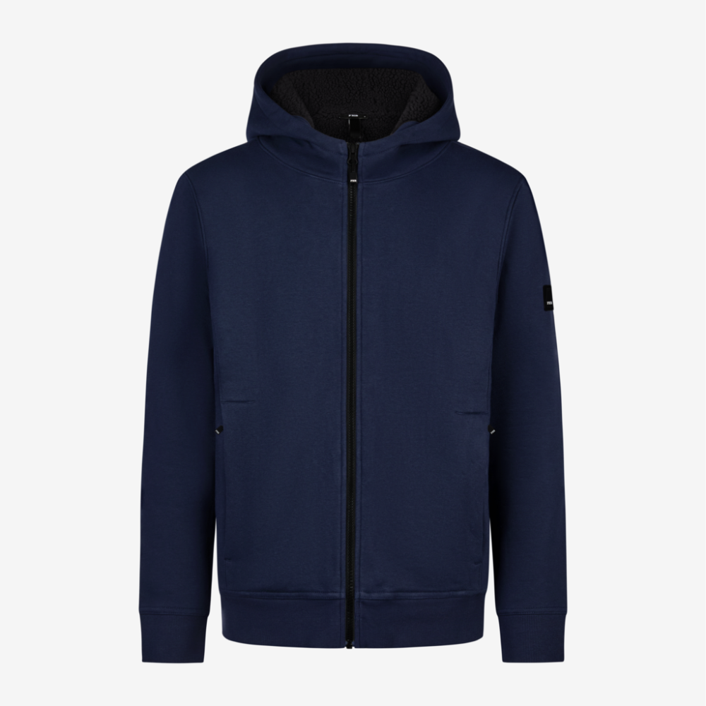 FHB HAJO Hoodie-Jacke mit Webpelz unisex marine S