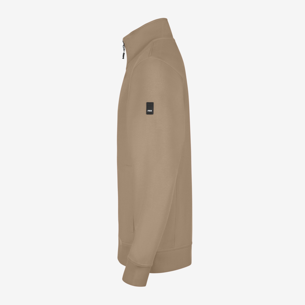 FHB EUGEN Sweat-Jacke unisex beige XL