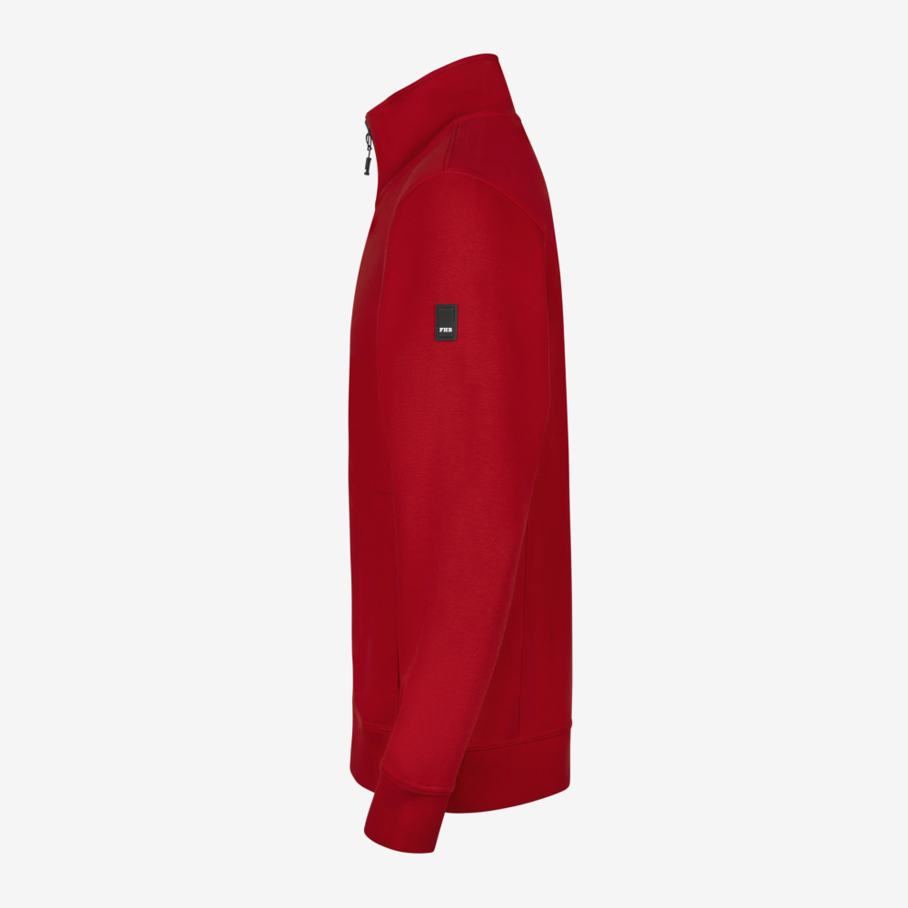 FHB EUGEN Sweat-Jacke unisex rot S