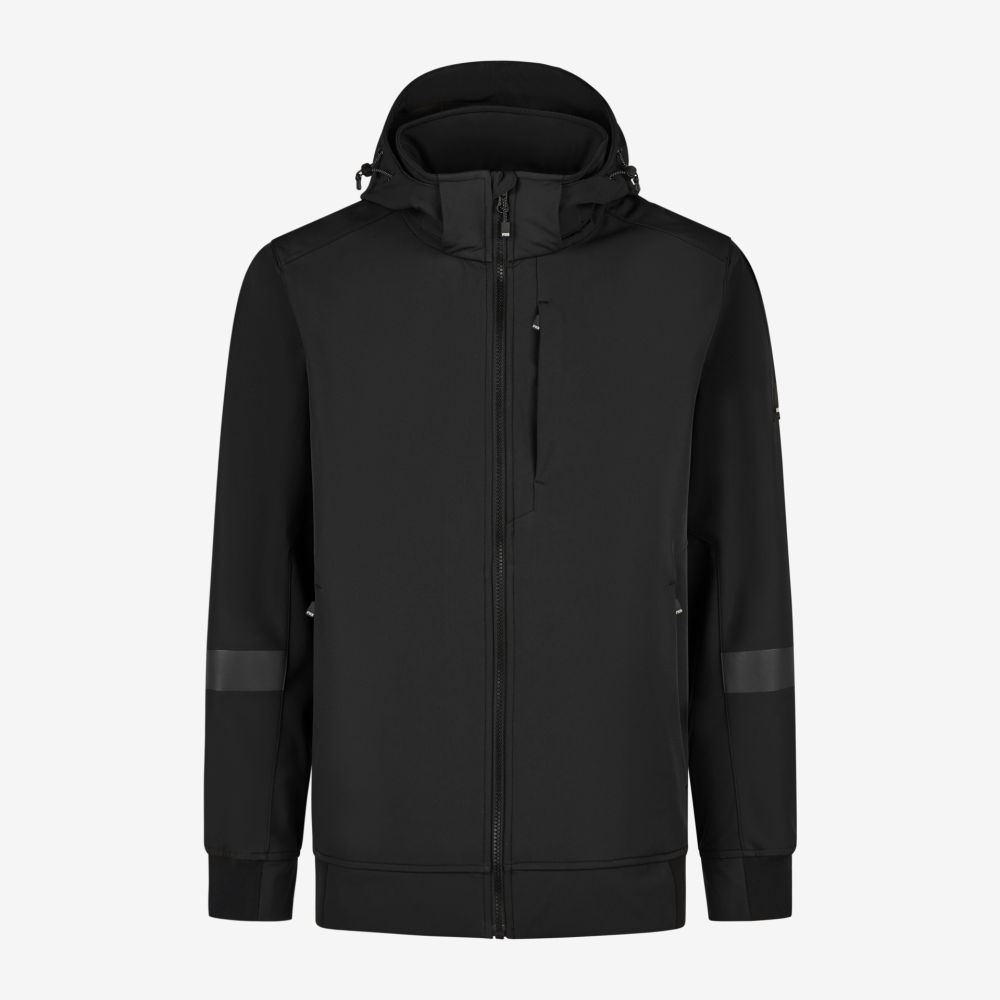 FHB FALKO Softshell-Jacke leicht und elastisch schwarz L