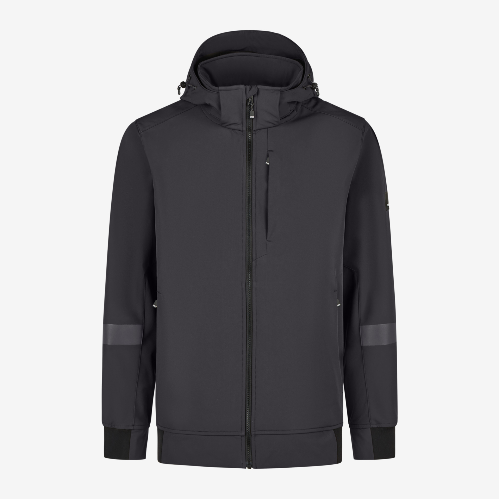 FHB FALKO Softshell-Jacke leicht und elastisch anthrazit 4XL