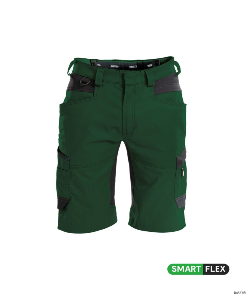 Dassy ® Axis, Stretch-Arbeitsshorts, Flaschengrün/schwarz