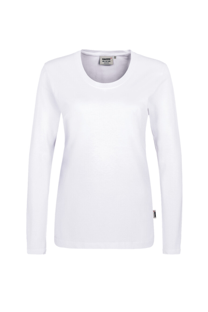 HAKRO Damen Longsleeve Classic, weiss, XS