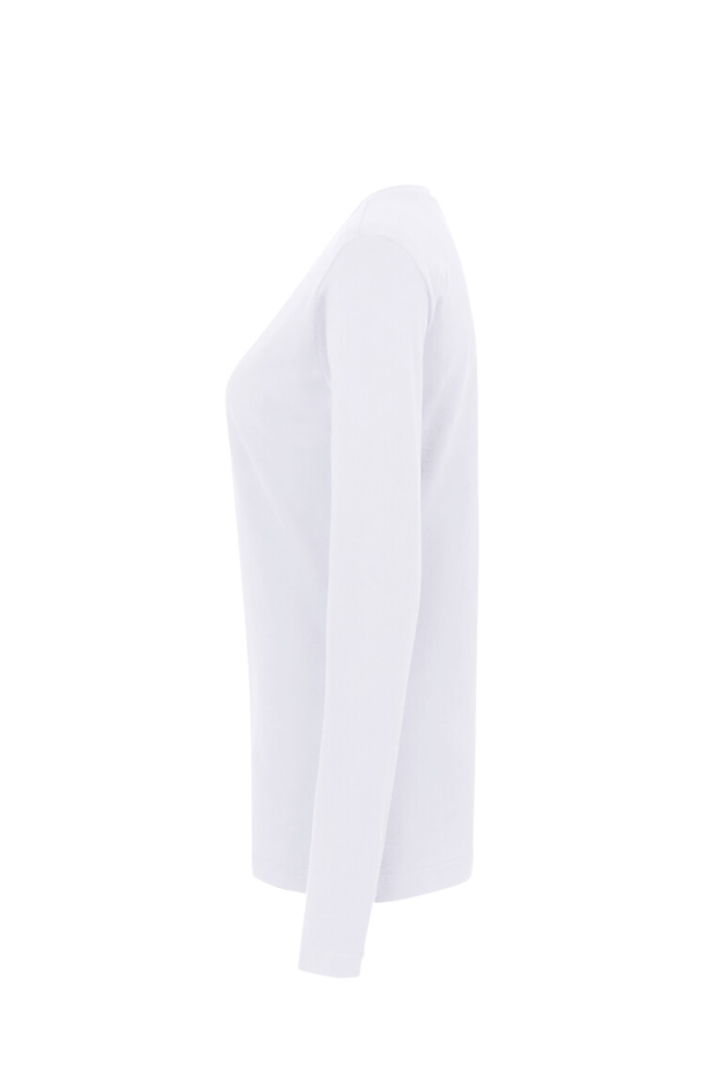 HAKRO Damen Longsleeve Classic, weiss, XS