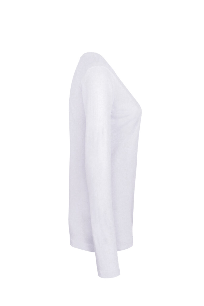 HAKRO Damen Longsleeve Classic, weiss, XS