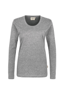 HAKRO Damen Longsleeve Classic, grau meliert, XS