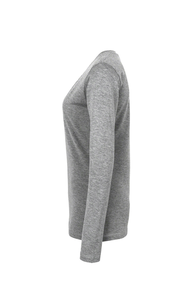 HAKRO Damen Longsleeve Classic, grau meliert, XS
