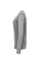 HAKRO Damen Longsleeve Classic, grau meliert, XS