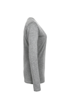 HAKRO Damen Longsleeve Classic, grau meliert, XS