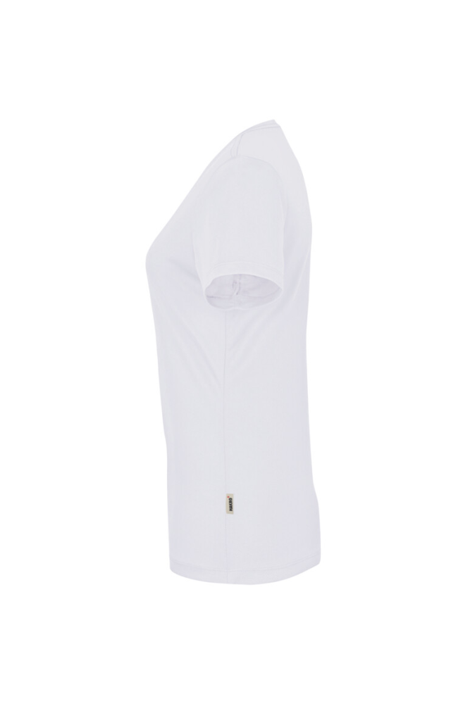 HAKRO Damen V-Shirt COOLMAX®, weiss, XS