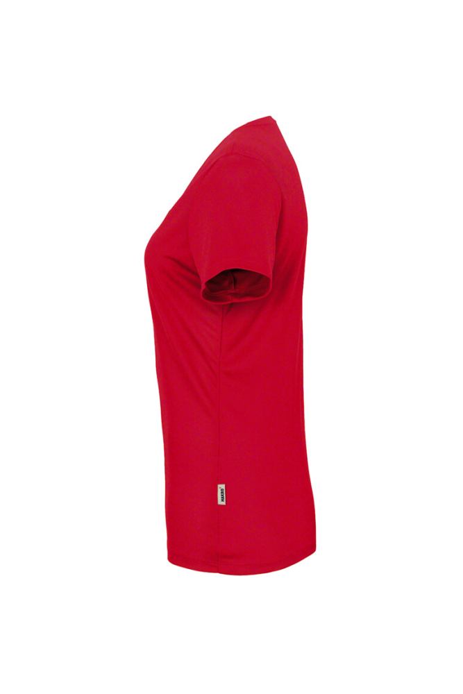 HAKRO Damen V-Shirt COOLMAX®, rot, XL