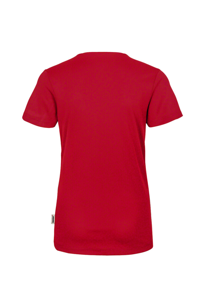 HAKRO Damen V-Shirt COOLMAX®, rot, XL
