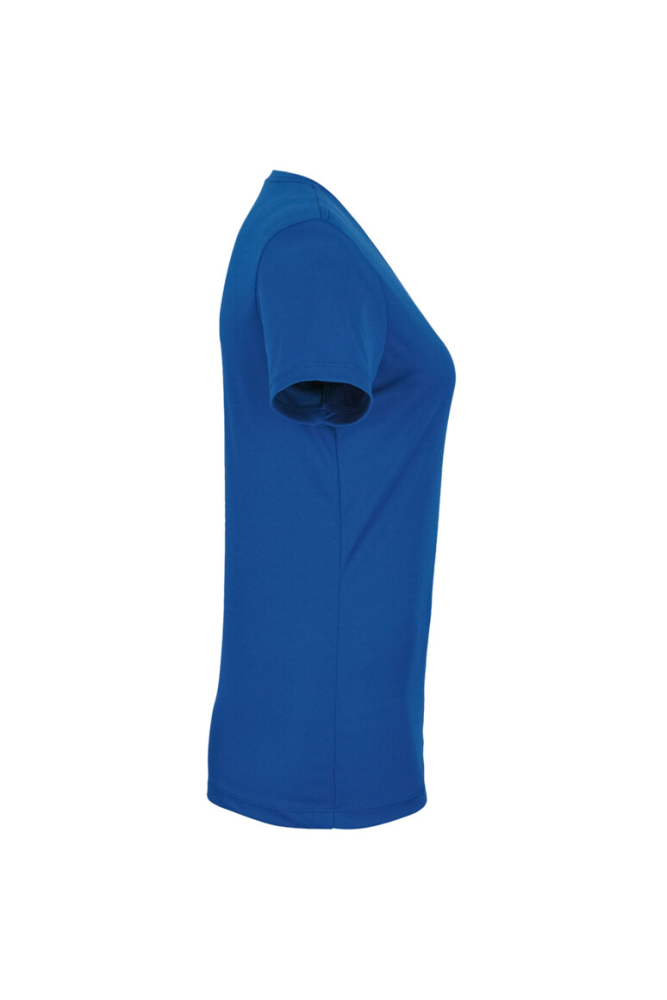 HAKRO Damen V-Shirt COOLMAX®, royalblau, XS