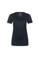 HAKRO Damen V-Shirt COOLMAX®, tinte, XL