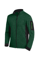 FHB CHRISTOPH Strick-Fleece-Jacke, grün-schwarz, Gr. 5XL
