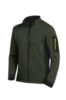 FHB CHRISTOPH Strick-Fleece-Jacke, oliv-schwarz, Gr. 5XL