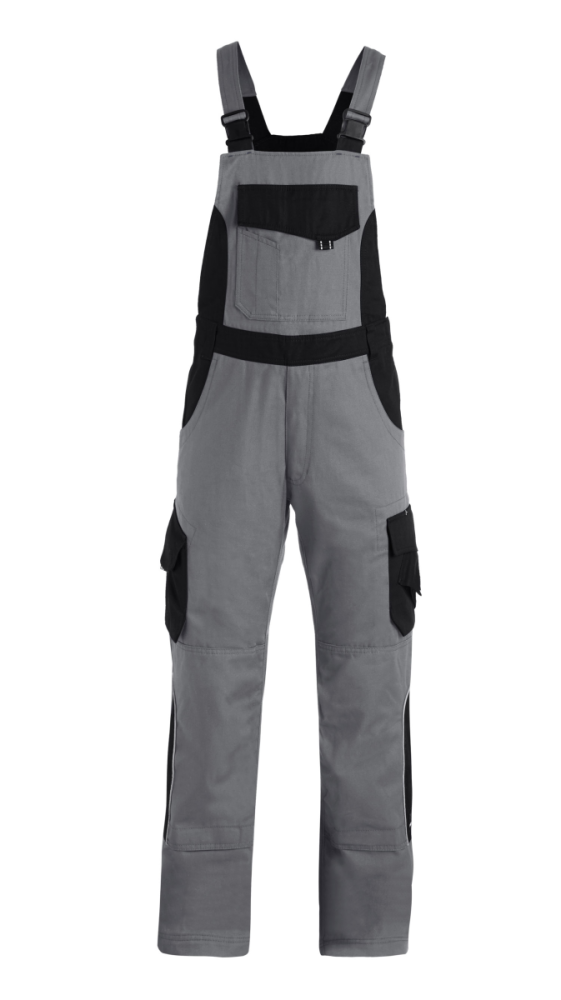 FHB ECKHARD Latzhose, grau-schwarz, Gr.