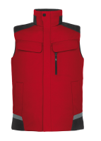 FHB HAUKE Arbeitsweste, rot-schwarz, Gr. XL