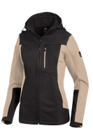 FHB JULIA Softshell-Jacke Damen, beige-schwarz, Gr. M